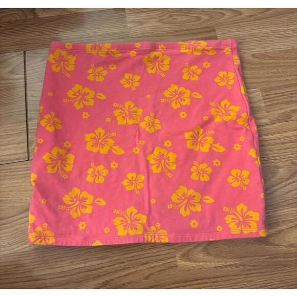 Garage Hibiscus Mini Skirt Size Small - Picture 5 of 5
